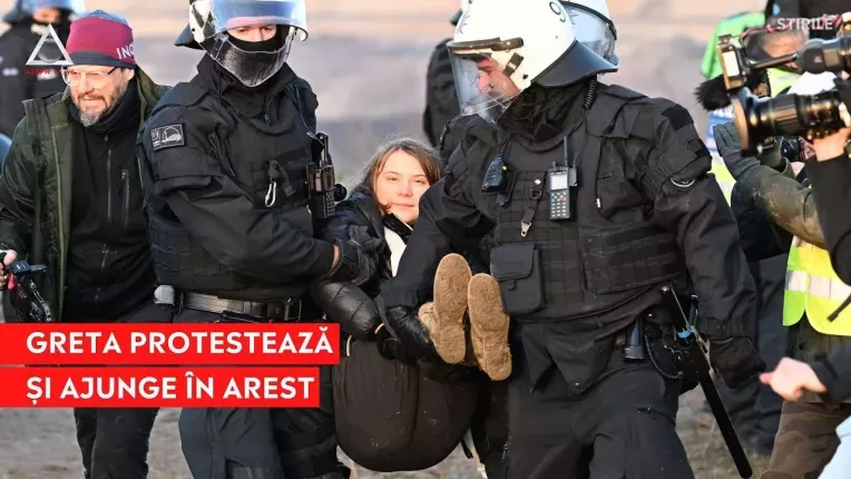 Activista Greta Thunberg a fost retinuta de politie