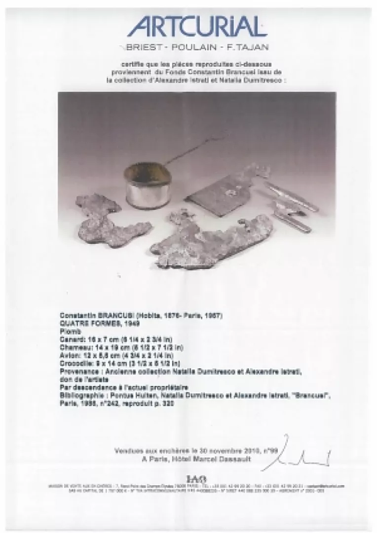 Brancusi, in licitatie la Bucuresti