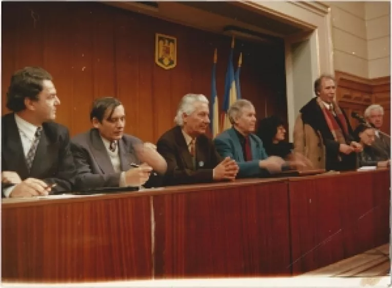 CAREU DE ASI LA CALARASI: Marin Sorescu, Grigore Vieru, Mircea Santimbreanu, Eugen Simion