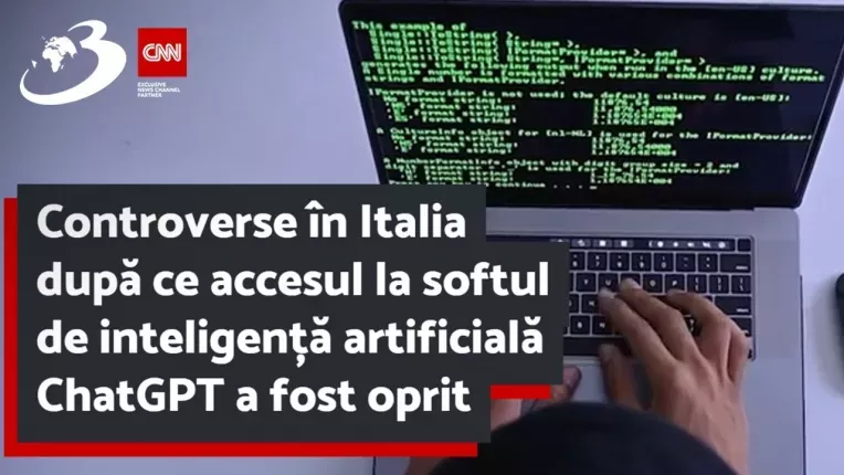 Controverse in Italia dupa ce accesul la softul de inteligenta artificiala ChatGPT a fost oprit