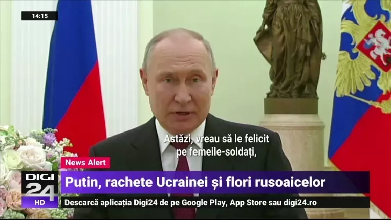 Putin: Curajul femeilor pe campul de lupta "ii uimeste si pe combatantii cei mai experimentati"